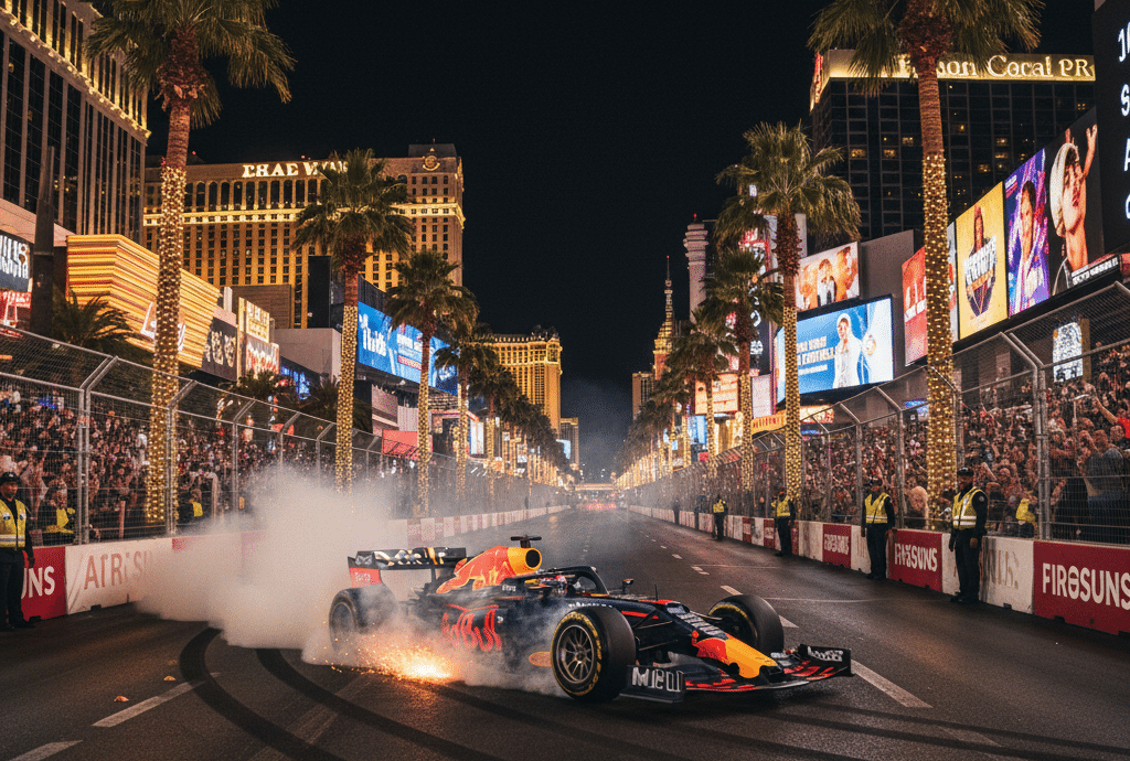 VIP bottle service setup inside a high-end Las Vegas strip club with premium ambiance.
